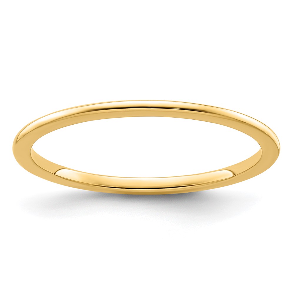 Picture of Finest Gold 14K Yellow Gold 1.2 mm Half Round Stackable Band - Size 4
