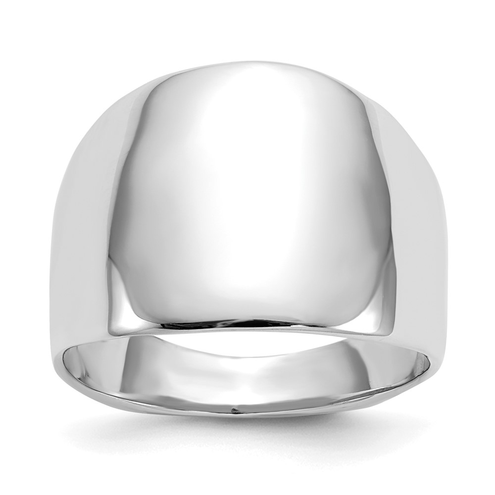 Picture of Finest Gold 14K White Gold Polished Dome Ring - Size 6.5