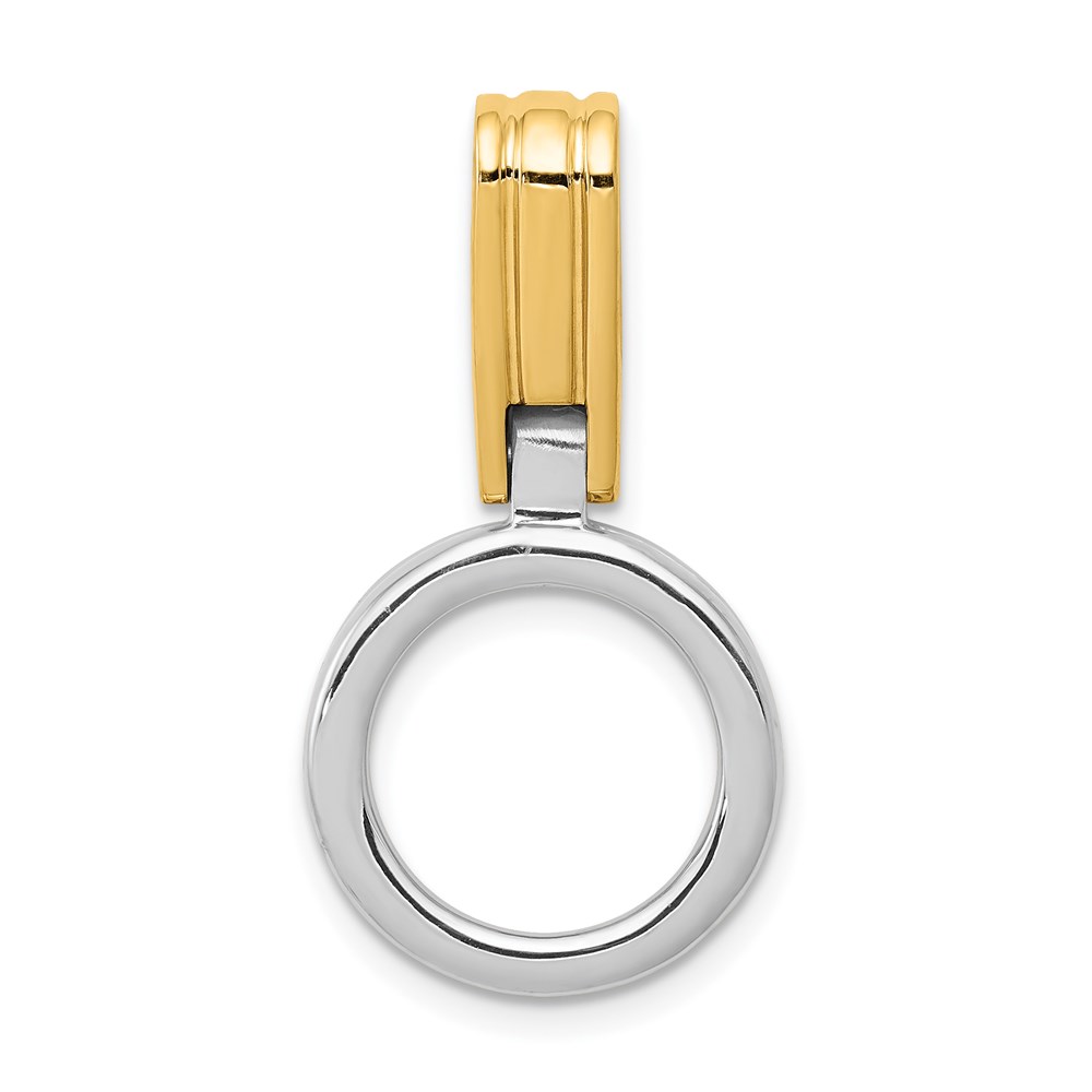 Picture of Finest Gold 14K Two-tone Fits Up to 3mm&amp;#44; 6 mm Reversible Omega Slide Pendant