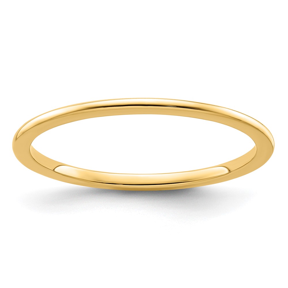 Picture of Finest Gold 1.2 mm 10K Gold Half Round Stackable Band Ring&#44; Yellow - Size 5