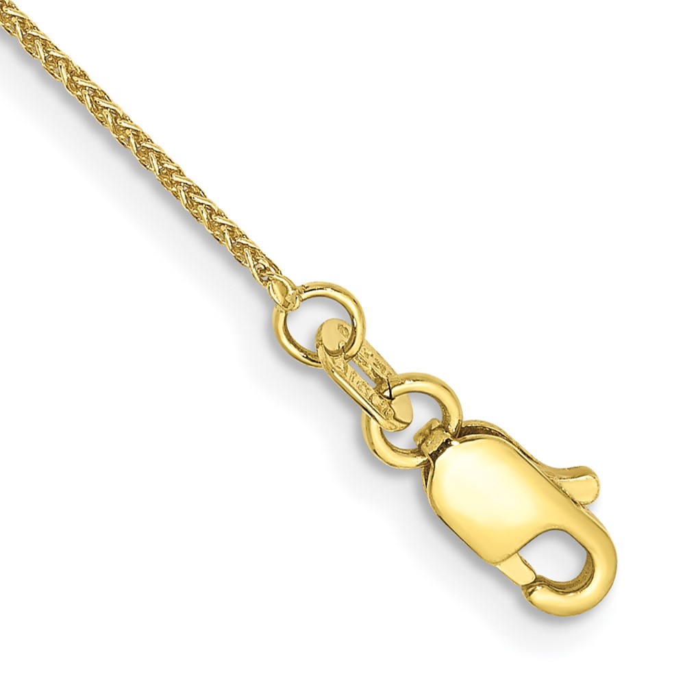 Picture of Finest Gold 10K Yellow Gold 10 in. 0.85 mm Spiga Chain Anklet