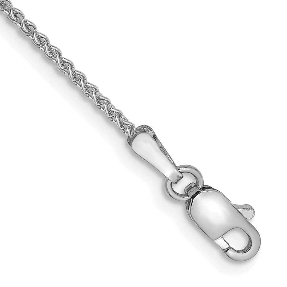 Picture of Finest Gold 10K White Gold 10 in. 1.25 mm Spiga Chain Anklet