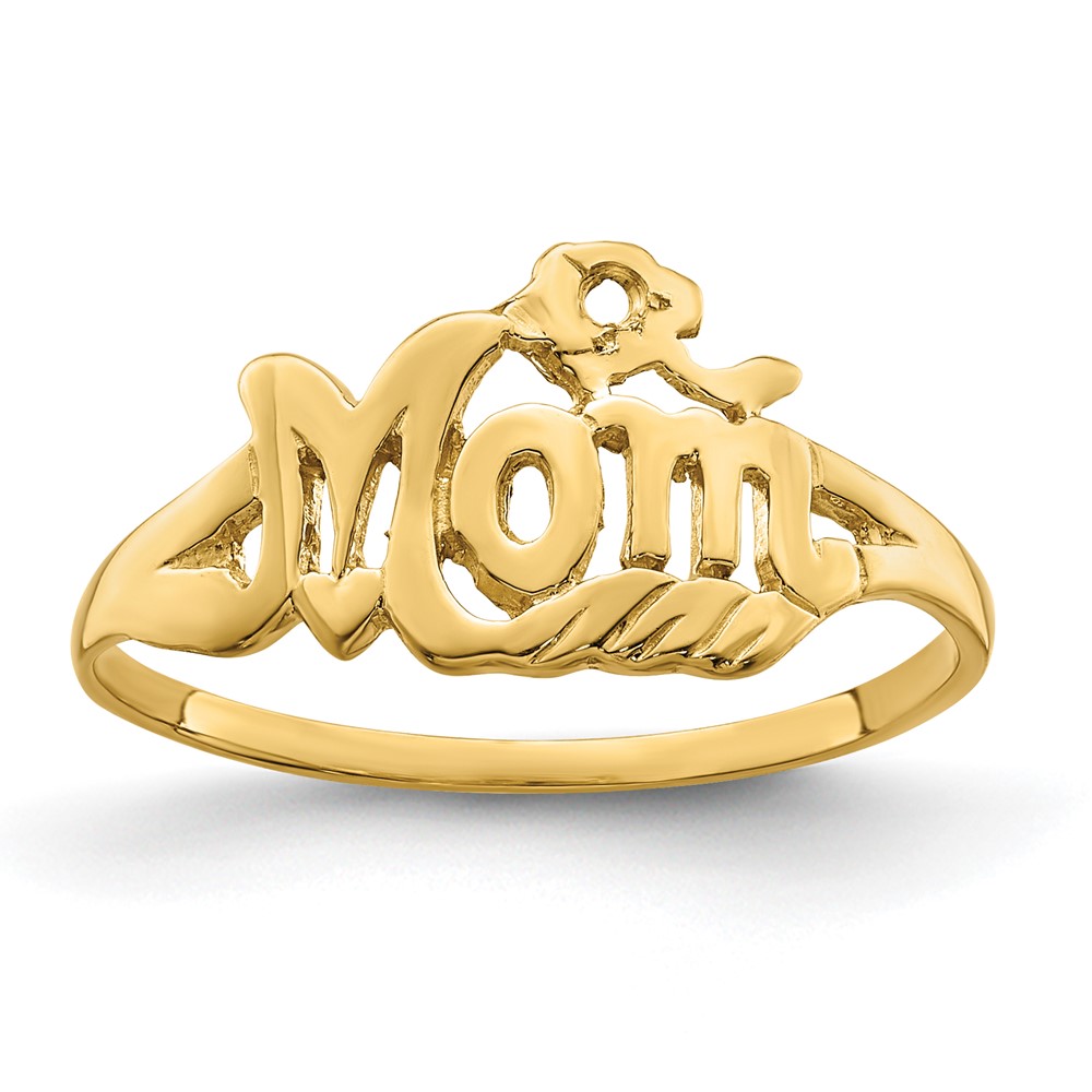 Picture of Finest Gold 14k Yellow Gold Polished Mothers Ring Mounting  Size 7