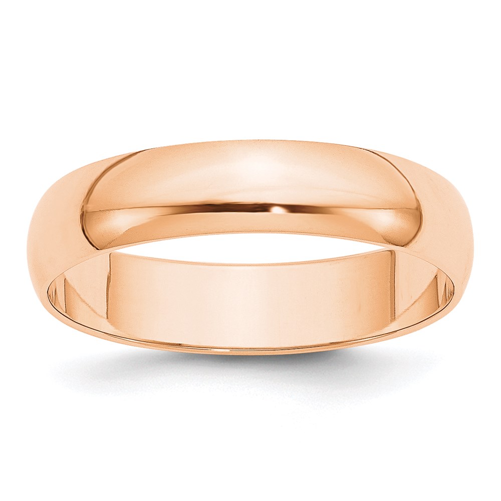 Picture of Finest Gold 10K 5 mm LTW Half Round Band&amp;#44; Rose Gold - Size 6