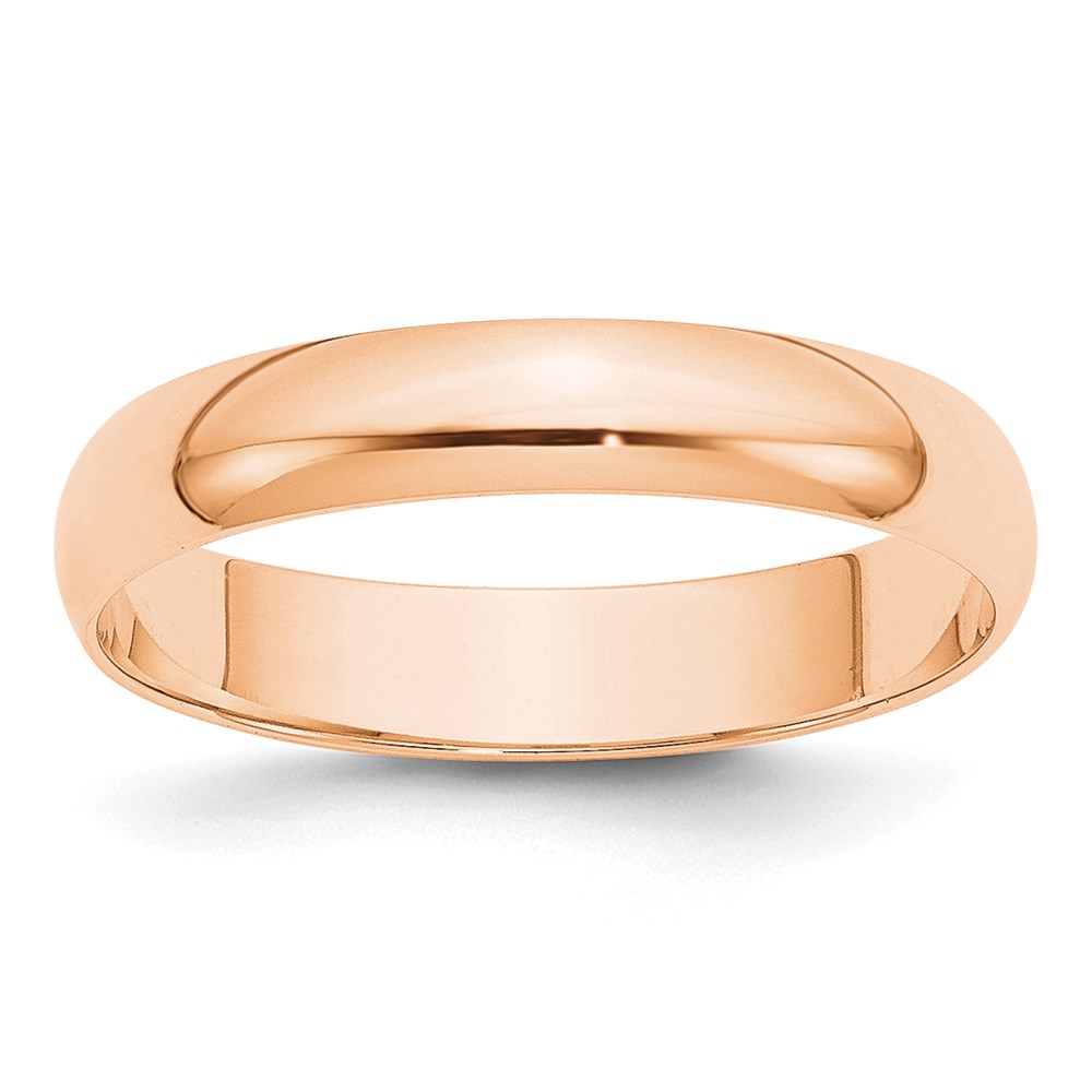 Picture of Finest Gold 10K 4 mm LTW Half Round Band&amp;#44; Rose Gold - Size 6