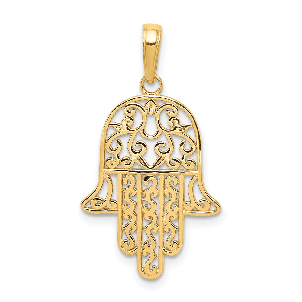 Picture of Finest Gold 10K Yellow Gold Chamseh Pendant