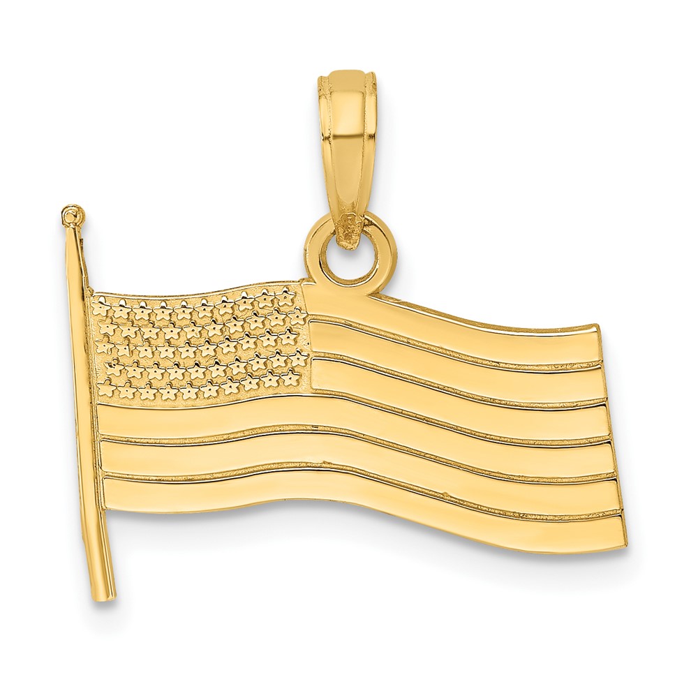 Picture of Finest Gold 10K American Flag Charm