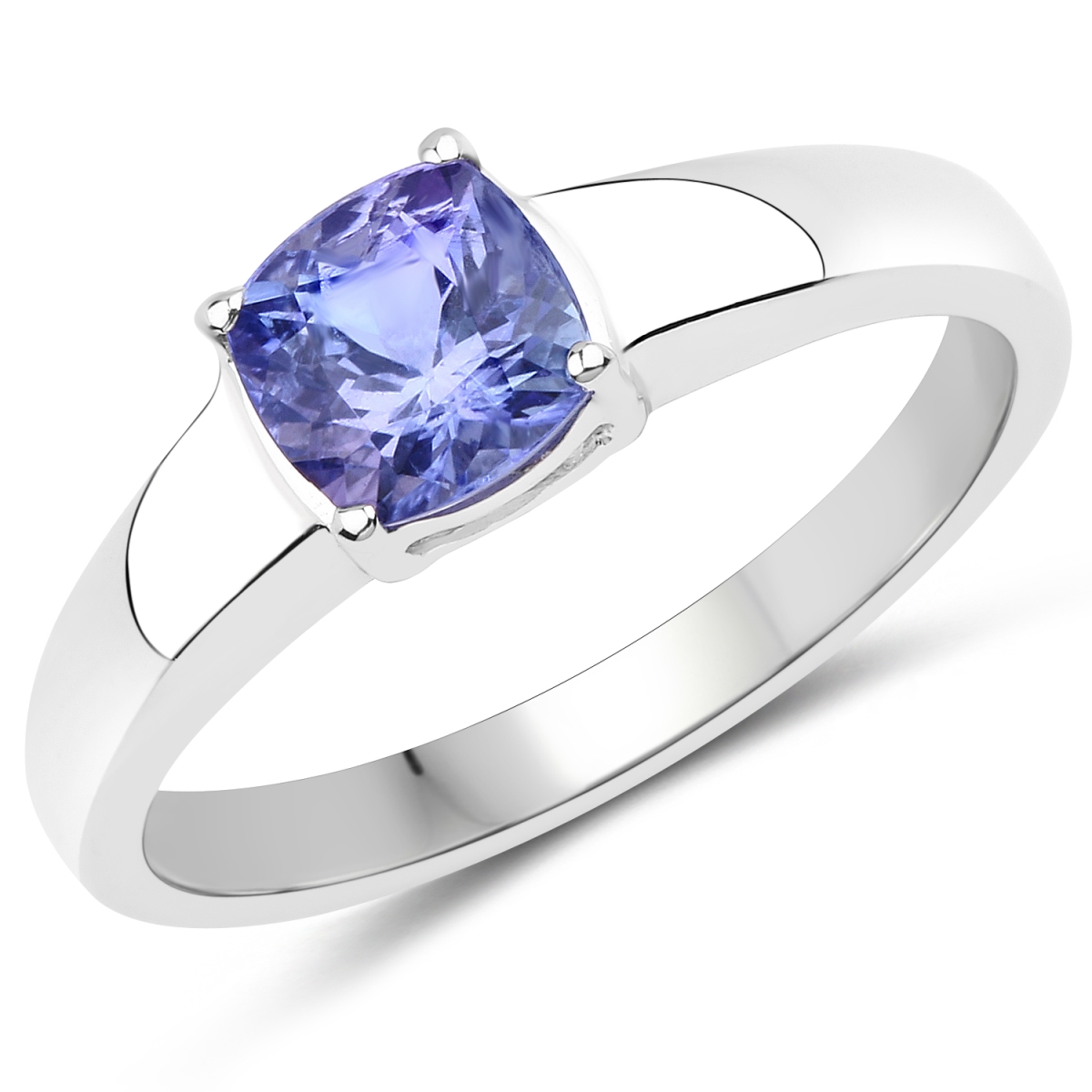 Picture of HauteFacets QR21171TAN-B-SSR-8 1.05 Carat Genuine Tanzanite 0.925 Sterling Silver ring