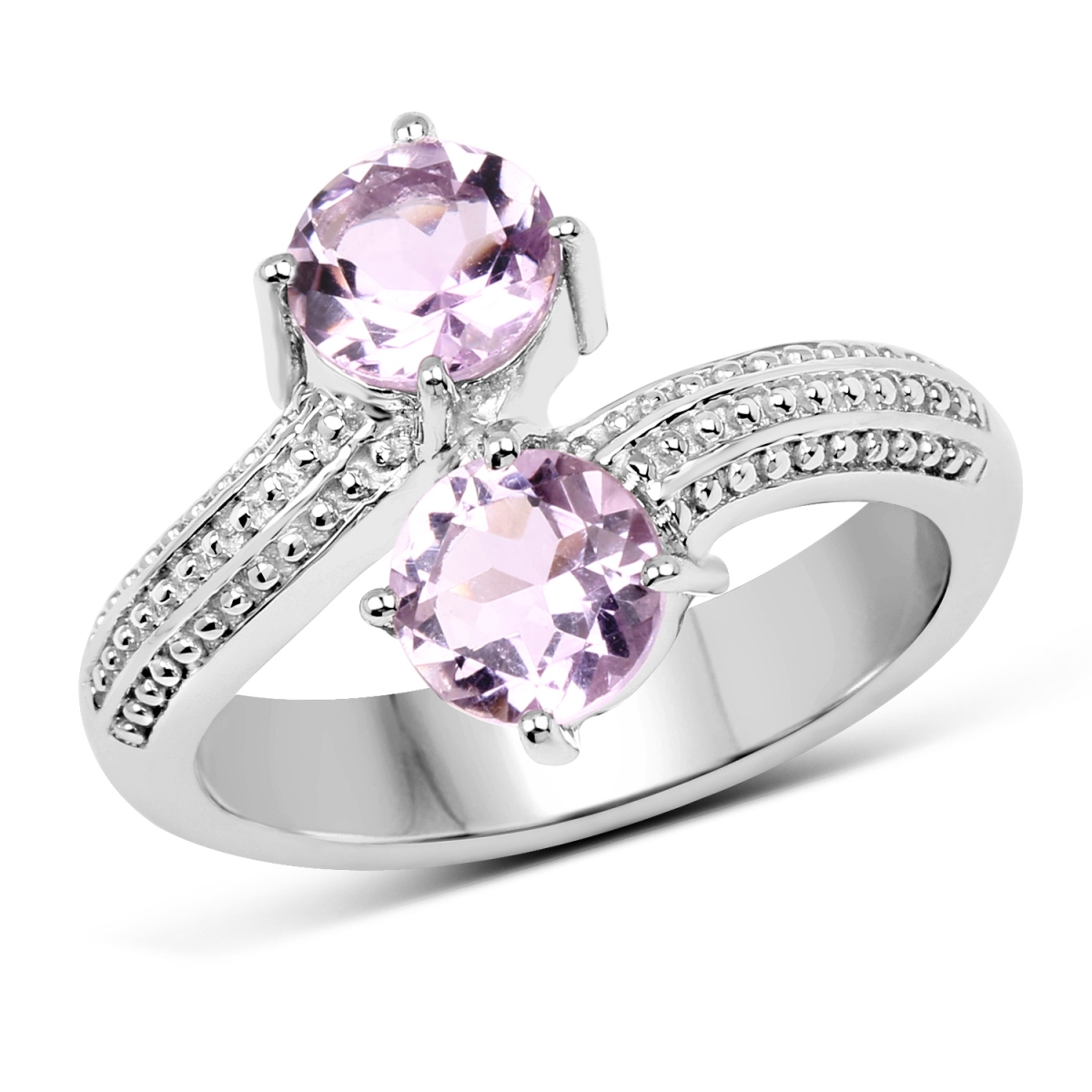 Picture of HauteFacets QR19167A-SSR-6 1.46 Carat Sterling Silver Ring  Purple - Size 6