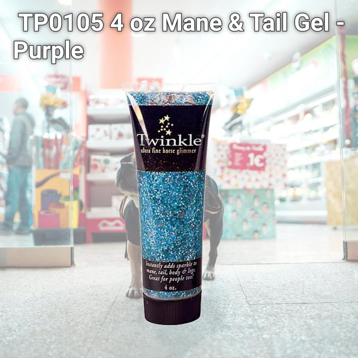Picture of Twinkle Glitter Products TP0105 4 oz Mane & Tail Gel - Purple