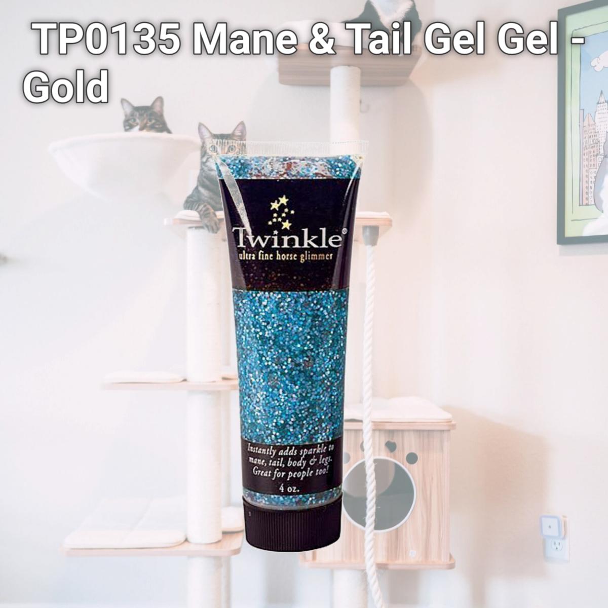 Picture of Twinkle Glitter Products TP0135 Mane & Tail Gel Gel - Gold