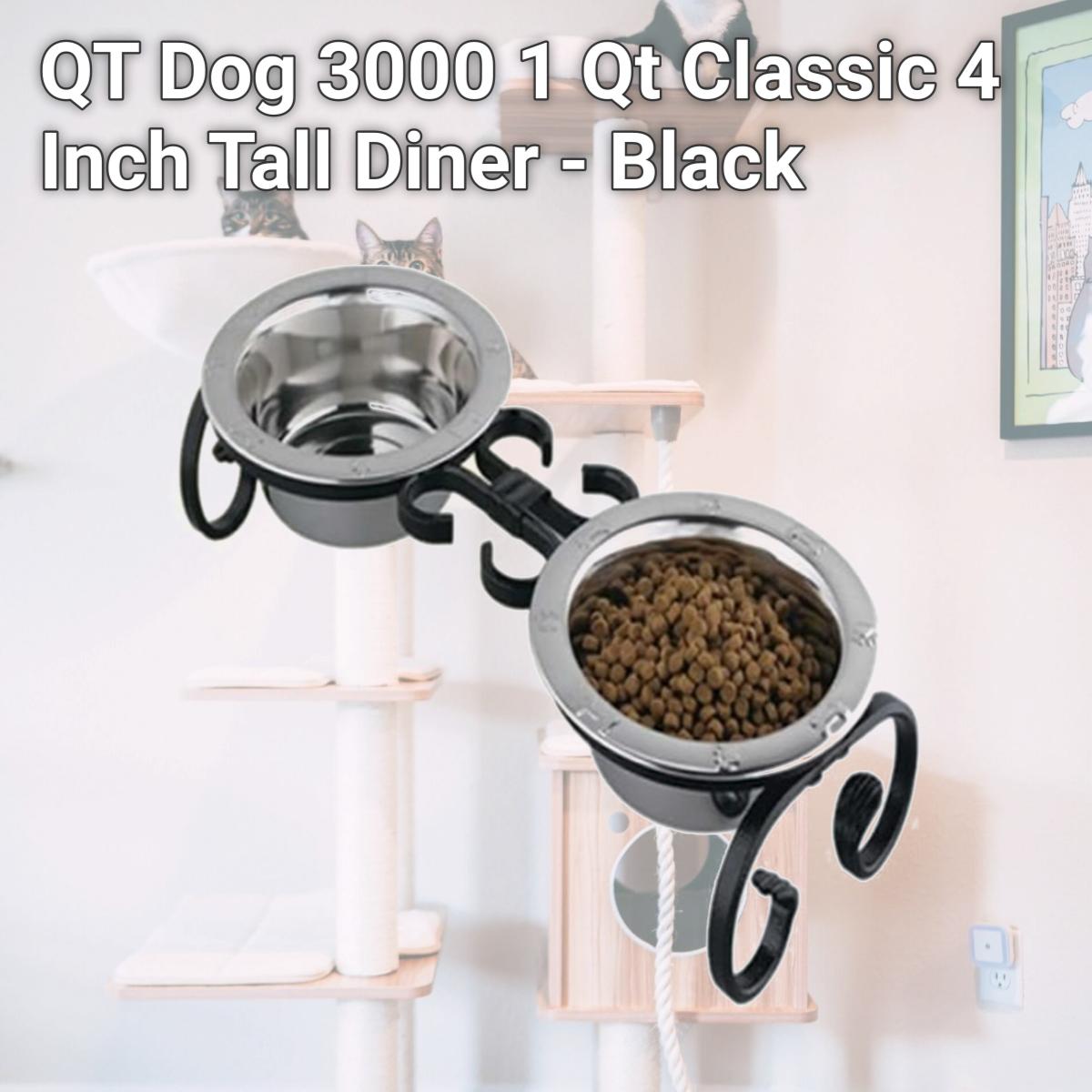Picture of QT Dog 3000 1 Qt Classic 4 Inch Tall Diner - Black