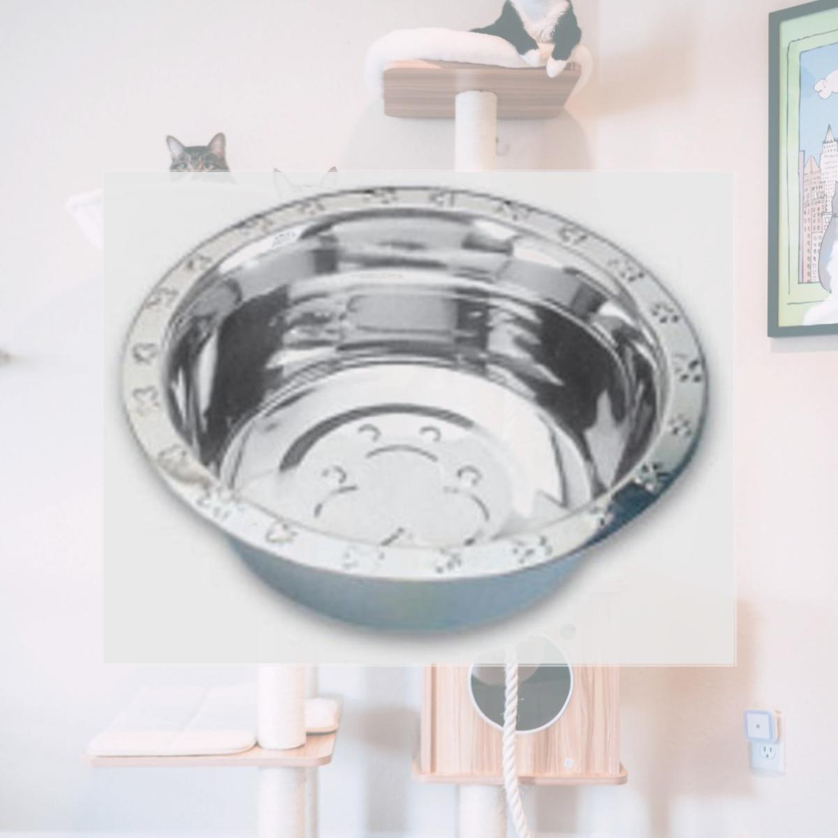Picture of QT Dog SS0215 5 Quart Embossed Rim Standard Food Bowl