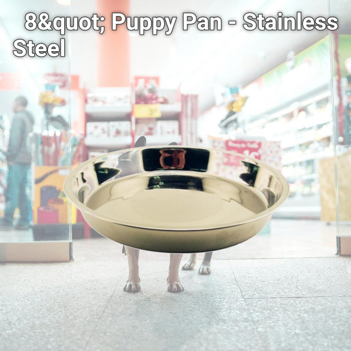 Picture of QT Dog SS0247 8&quot; Puppy Pan - Stainless Steel