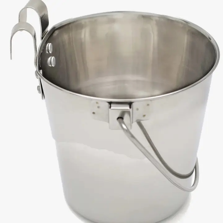 SS02256 Flat Sided Bucket with Hooks 13 Quart