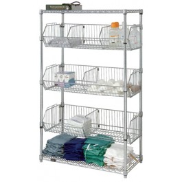 Quantum Storage 1836BC6C Wire Basket Unit Stationary