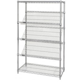 Wire Slanted Shelf Unit 5 Shelves