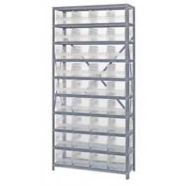 Picture of Quantum Storage 1875-208CL 10 Shelf Open Unnit With 36 Bins, Clear