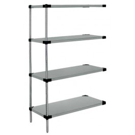 Quantum Storage AD54-1872SG 4-Shelf Galvanized Steel Solid Shelving Add-On Unit - 18 x 72 x 54 in.