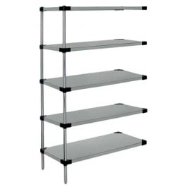 Quantum Storage AD63-1472SG-5 5-Shelf, Galvanized Steel Solid Shelving Add-On Unit - 14 x 72 x 63 in.