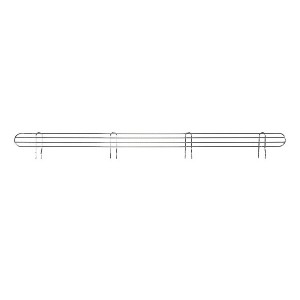Quantum Storage BL48S 48 in. Wire Shelving Unit Back Ledges - Stainless Steel