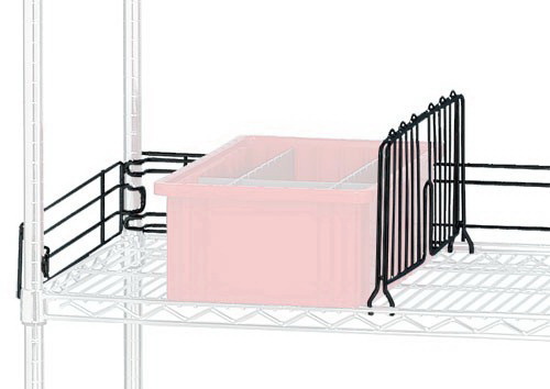 Quantum Storage BL72BK 72 in. Wire Shelving Unit Back Ledges - Black