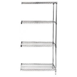 Chrome Wire Shelving Add On Kit - 18 x 60 x 86 in.