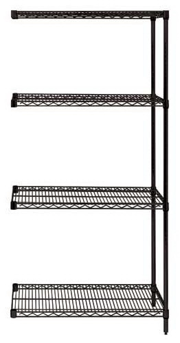 Black Wire Shelving 4-Shelf Add-On Unit - 86 in.