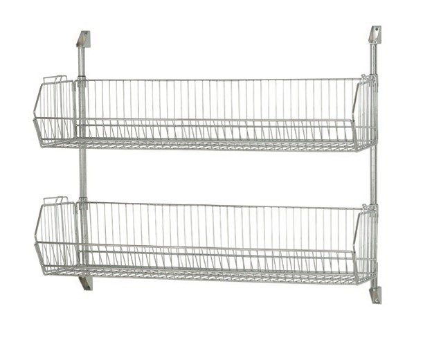 Wire Baket Cantilever Wall Mount - 14 x 48 in.