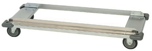 Quantum Storage DB2448S Wire Shelving Dolly Base, 24 x 48 in. - Stainless Steel