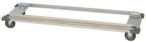 Quantum Storage DB2460S Wire Shelving Dolly Base, 24 x 60 in. - Stainless Steel