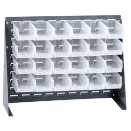 Quantum Storage QBR-2721-220-24CL 27 x 21 in. Bench Rack with 24 Bins