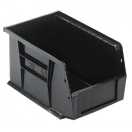 Quantum Food Service QUS221BR Stack & Hang Shelf Bin - 9 1/4 x 6, Black, Case of 12