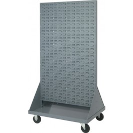 Heavy Duty Mobile Double Sided Louvered Rack