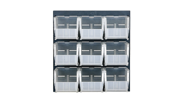 Picture of Quantum Storage QLP-1819HC-230-9CL 18 x 19 in. HC Louvered Panel with 16 Clear Bins