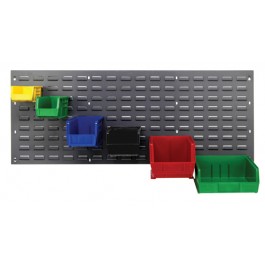 48 x 19 in. Gray Louvered Panel