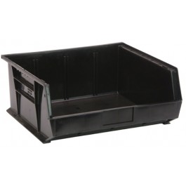 ESD Plastic Storage Bin - Black - 14.75 x 16.5 x 7 in. - Conductive