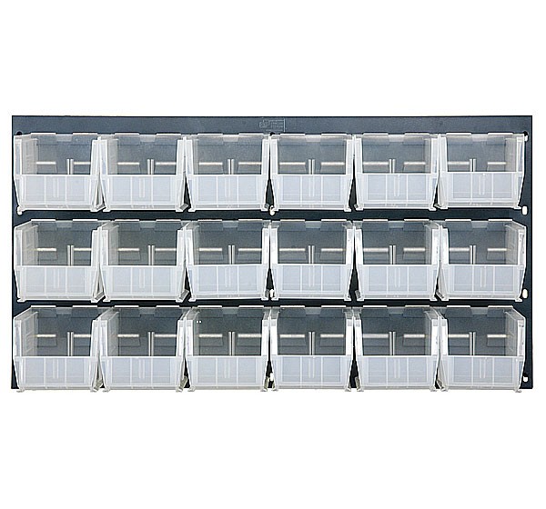 Picture of Quantum Storage QLP-3619HC-230-18CL 36 x 19 in. Louvered Panel with 18 Clear Bins