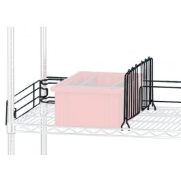Quantum Storage SL12BK Black 12 in. Wire Shelving Side Ledge