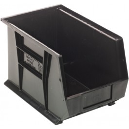 Quantum Food Service QUS242BR Stack & Hang Shelf Bin - 13 5/8 x 8 1/4, Black, Case of 12