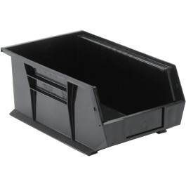 Quantum Food Service QUS241BR Stack & Hang Shelf Bin - 13 5/8 x 8 1/4, Black, Case of 12