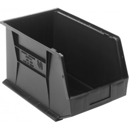 Quantum Storage  Black Conductive ESD Plastic Storage Bins - 18 x 11 x 10 in.