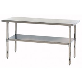 Picture of Quantum Storage SST-2472U Stainless Steel Tables With Undershelf - 24 x 72 x 34 in.