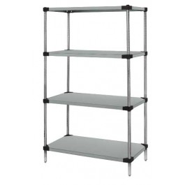 Galvanized Steel Solid 4 Shelf Unit - 24 x 54 x 86 in.