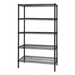 Black Wire Shelving 5 Shelf Unit - 24 x 24 x 86 in.