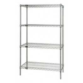 4- Shelf Chrome Wire Shelving Starter Kit - 14 x 48 x 86 in.