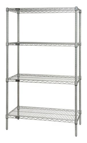 Wire 4 Shelf Starter Kit, Chrome - 21 x 54 x 86 in.
