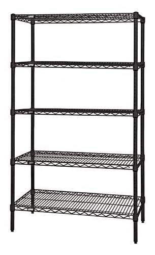 Wire 5 Shelf Starter Kit, Black - 36 x 60 x 86 in.