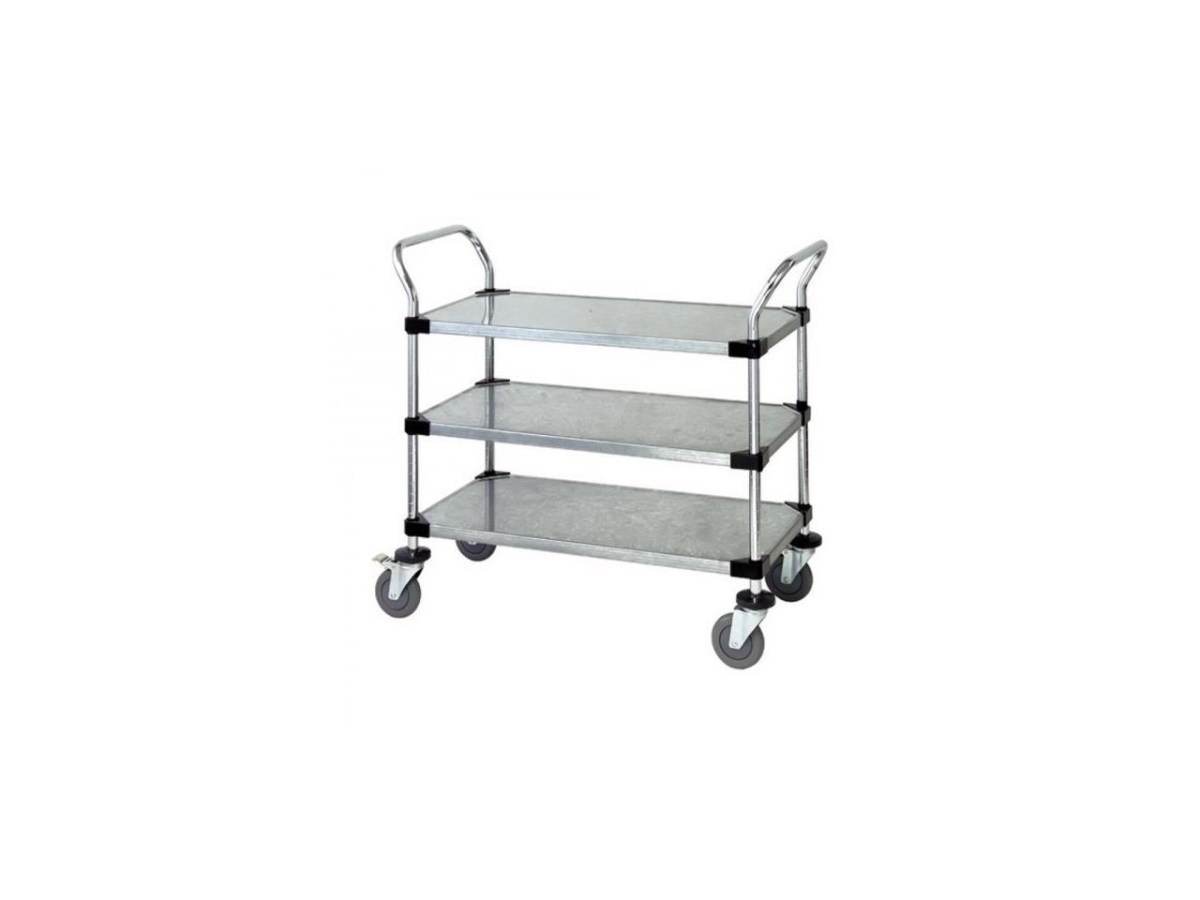 3 Solid Shelf Mobile Utility Cart - 18 x 42 in.