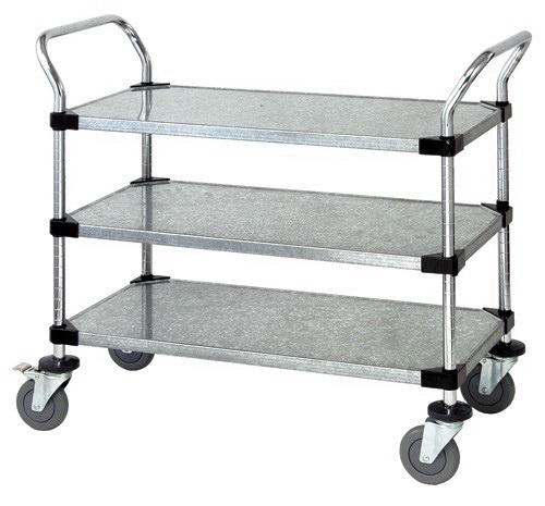 Solid Shelf Mobile Utility Carts - 18 x 48 in.